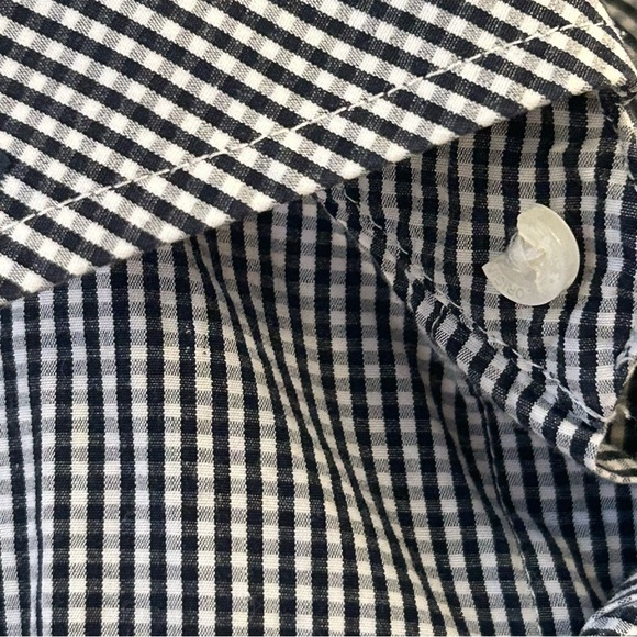 Ben Sherman Checkered Gingham Print Blue Men's Shirt XL 💙 - Picture 8 of 9